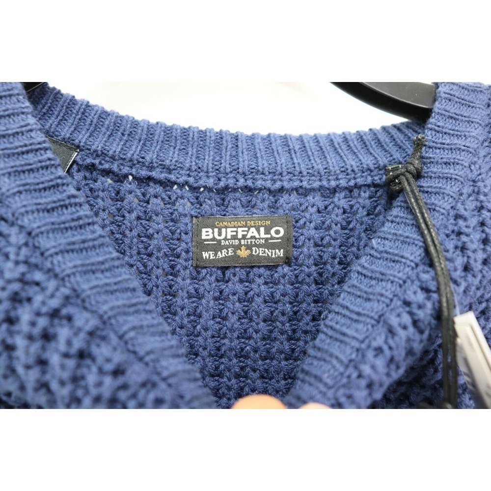 Buffalo David Bitton, Wafron Men’s Sweater, Navy, Medium MSRP $ 89.00 - Picture 3 of 7